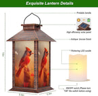 Charming Bird Solar Lanterns for Backyard, Waterproof LED