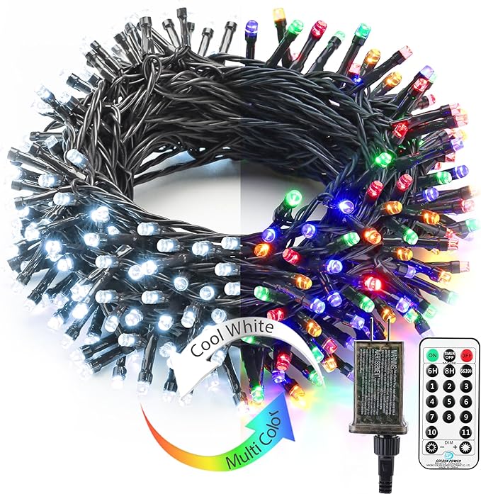 67ft Christmas LED String Lights, Waterproof Timer Lights
