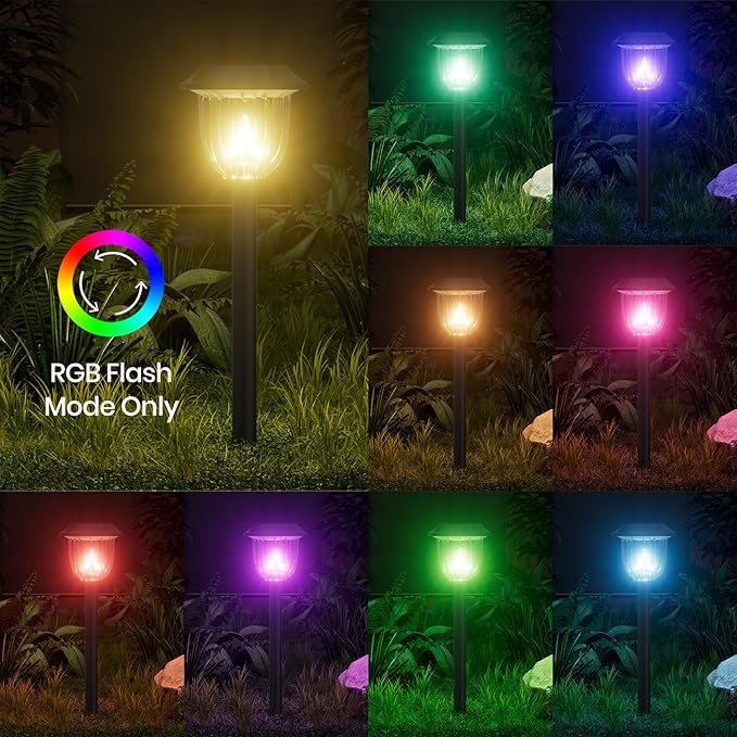 Solar Driveway Path Lights 4-Pack, IP65 Waterproof