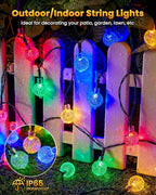 Outdoor String Lights, 72ft Multicolor Waterproof LED