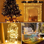 16ft Christmas LED String Lights, Waterproof Timer Lights