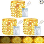 Christmas Yard String Lights 3-Pack, 33ft 100 LED Waterproof