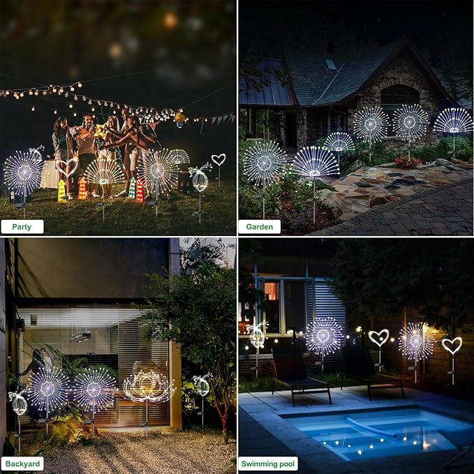 2-Pack Solar Landscape Lights for Garden