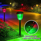 4-Pack Solar Pathway Lights, Waterproof LED Garden Lights