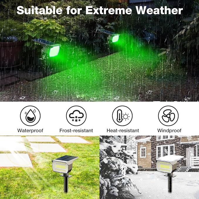 4-Pack Solar Spotlights, Landscape Lights