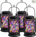 4-Pack Garden Solar Garden Lanterns, Rustic Waterproof LED