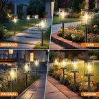 12-Pack Solar Path Lights, Outdoor Yard LED