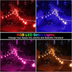 Outdoor Globe Café String Lights, 48ft LED Bulbs