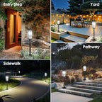 8-Pack Cool White Solar Path Lights, Outdoor Driveway LED