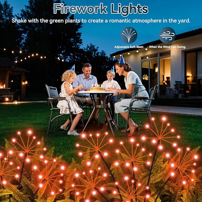 2-Pack Solar Path Lights, Outdoor Yard LED