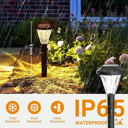 GIGALUMI 16 Pack Solar Lights Outdoor Waterproof, Outdoor Solar Lights for Yard, Solar Garden Lights, Yard Decorations Outdoor for Pathway, Patio, Garden, Driveway, Lawn, and Landscape(Warm White)