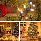 100 LED Christmas Twinkle Lights, 33ft Waterproof for Backyard