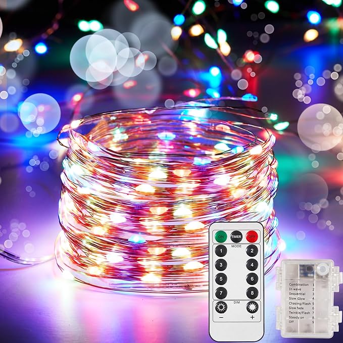 2-Pack Christmas Twinkle Lights, 4ft Waterproof for Yard