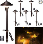 6-Pack Solar Pathway Lights, Waterproof LED Garden Lights