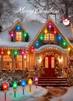 4-Pack 34ft C9 Christmas Walkway Lights, LED