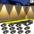 12-Pack Black Solar Yard Lights, Outdoor LED