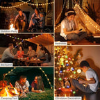 Patio String Lights, 8ft Weatherproof LED