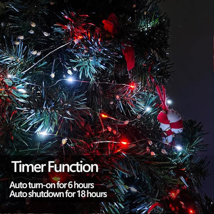 Christmas Backyard String Lights, 16ft 50 LED Waterproof