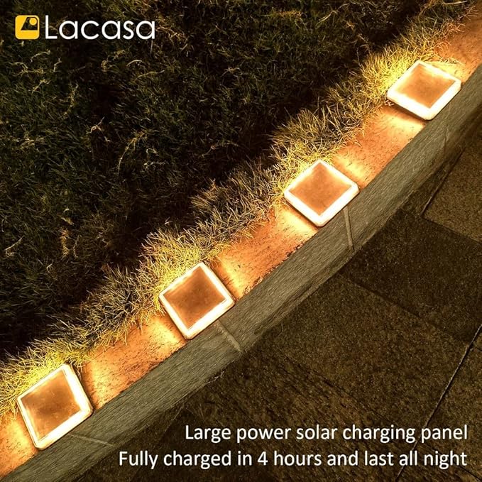 Solar Gutter Lights 4-Pack, Waterproof LED
