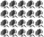 20-Pack Cool White In-Ground Solar Lights, Flat LED Walkway