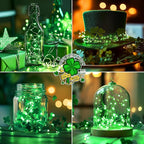 7ft Green Outdoor Edison String Lights, Weatherproof