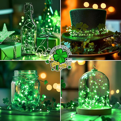 7ft Green Outdoor Edison String Lights, Weatherproof