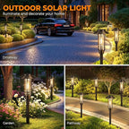 6-Pack Warm White Solar Path Lights, Outdoor Yard LED