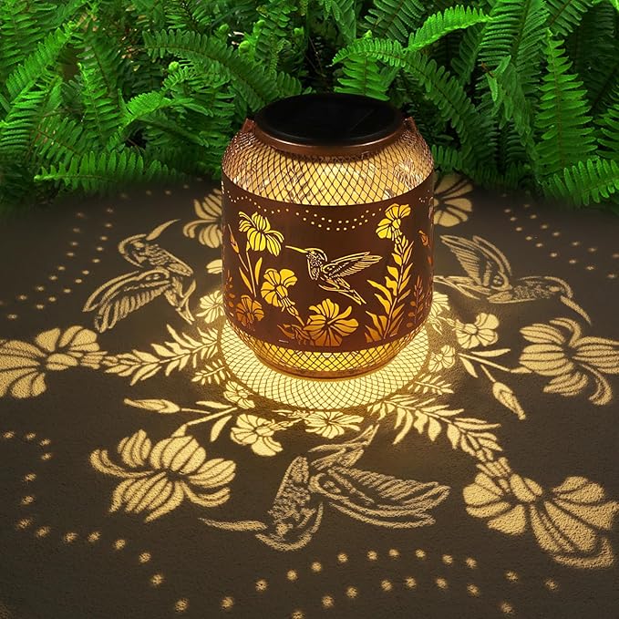 Hummingbird Solar Yard Lanterns, Charming Waterproof LED