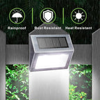 2-Pack White Yard Solar Lights, Waterproof LED