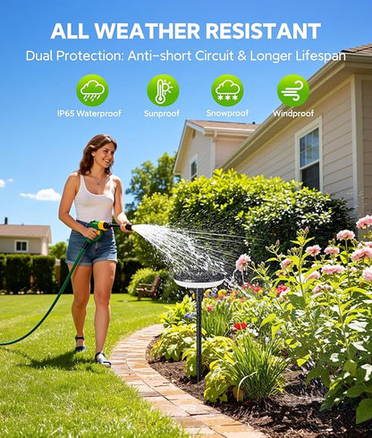LETMY Solar Pathway Lights Outdoor, 8 Pack Durable Metal Solar Path Lights, Auto On/Off Garden Lights Solar Powered, IP65 Waterproof Solar Lights Outdoor for Landscape, Path, Garden, Patio, Driveway