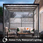 6ft LED Patio String Lights, Waterproof Outdoor