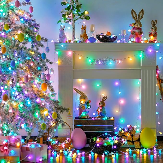 33ft Christmas LED String Lights, Waterproof Timer Lights