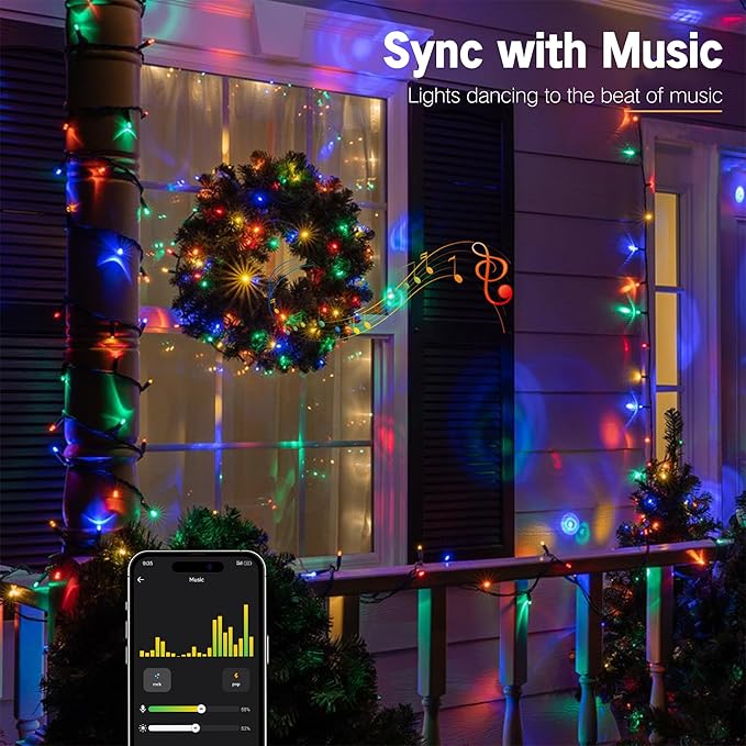 300 LED Christmas Twinkle Lights, 4ft Waterproof for Backyard