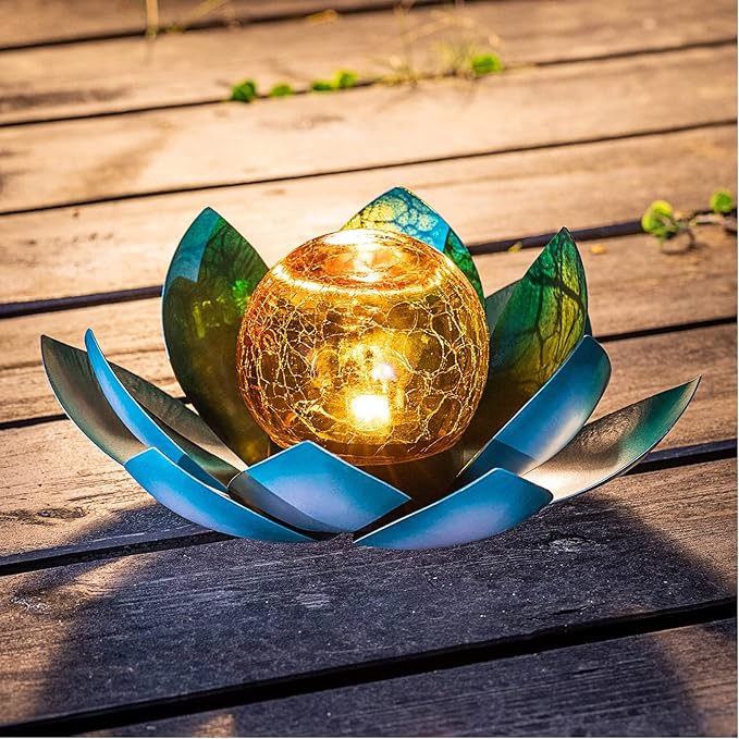 Blue Solar Path Lights, Outdoor Yard LED