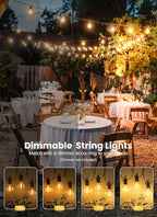 Outdoor String Lights, 100ft Waterproof LED