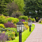 Solar Post Cap Lights, Black Waterproof