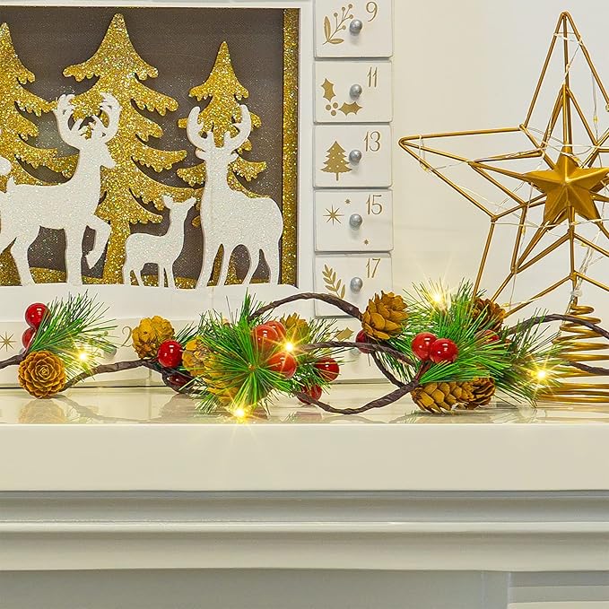 Christmas Fairy Lights, 5ft 20 LED Battery Twinkle Lights