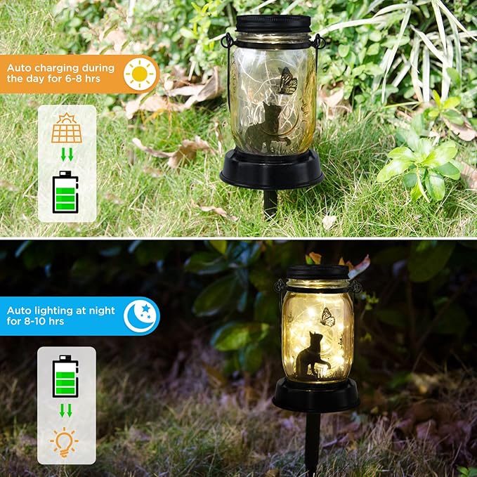 Butterfly Solar Garden Lanterns, Charming Waterproof LED