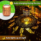 Garden Solar Hanging Lanterns, Metal Yard Decor