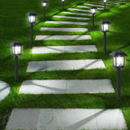 12-Pack Solar Pathway Lights, Waterproof LED Walkway Lights