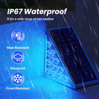 Solar Step Lights 12-Pack, Waterproof Stair