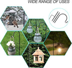 2-Pack 35" Garden Shepherd Hooks, Iron Plant Hangers