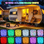 100 LED Christmas Twinkle Lights, 33ft Waterproof for Backyard