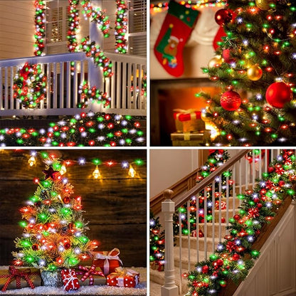 Christmas Patio String Lights 12-Pack, 10ft 30 LED Waterproof
