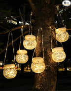 Decorative Globe Solar Lanterns for Porch, Waterproof LED