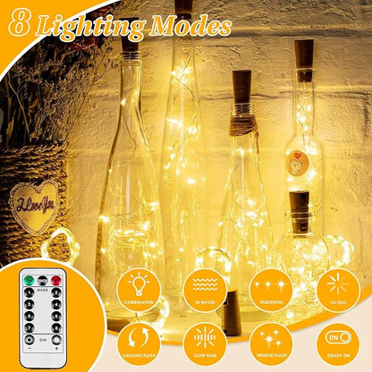 20ft Christmas LED String Lights, Waterproof Timer Lights