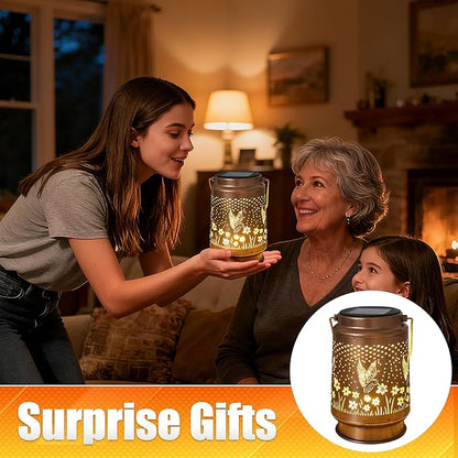 Hummingbird Solar Lantern Outdoor Decorative Solar Lanterns for Garden, Patio, Backyard, and Porch - Waterproof Hanging Lantern for Outside - Perfect Gifts for Women