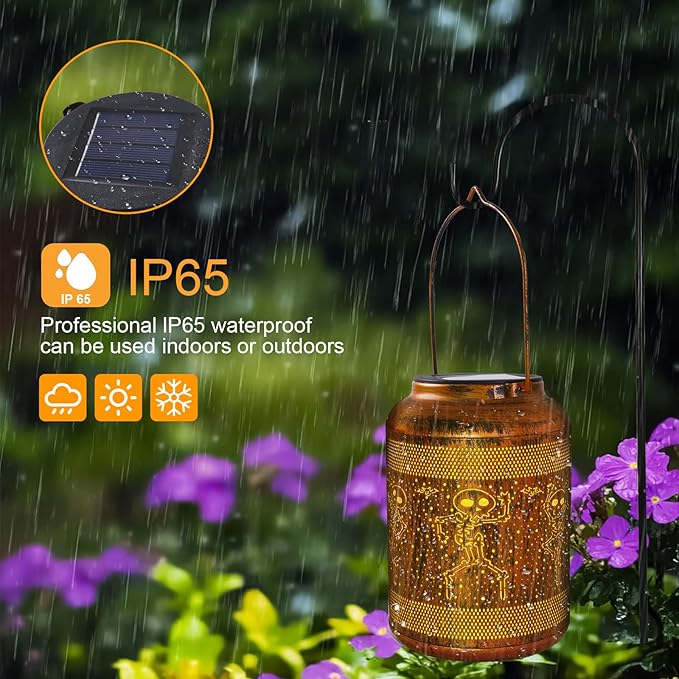 Chrismas Gifts,Solar Chrismas Decorations Outdoor Lantern, Solar Lights Outdoor Waterproof LED Decorative Garden for Lawn, Landscape, Patio, Porch Hanging Lantern for Women, Ladies, Mom, Grandma