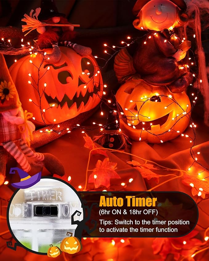 Christmas LED String Lights, Waterproof Timer Lights