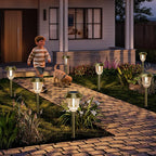 6-Pack Solar Pathway Lights, Waterproof LED Driveway Lights